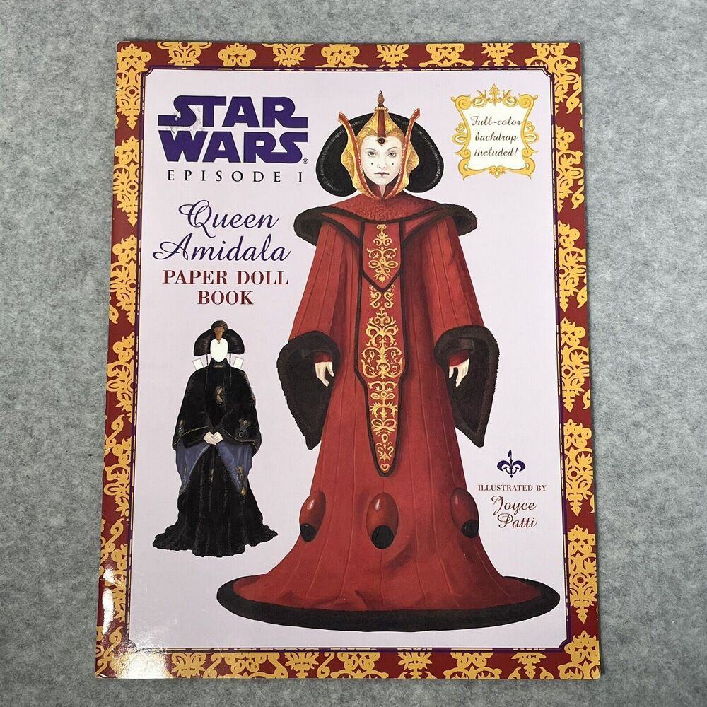 Star Wars Episode 1 Queen Amidala Paper Doll Book Uncut 1999 Lucas Film Unused - Picture 15 of 15